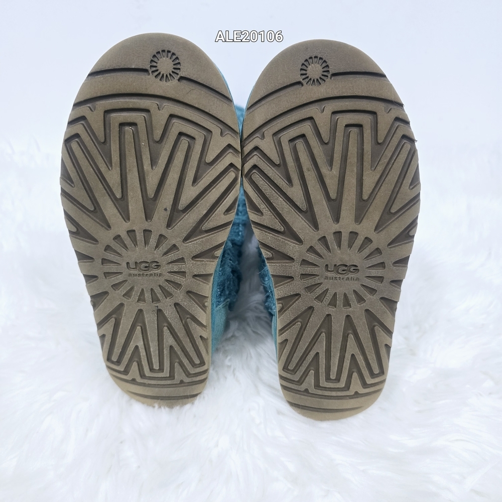 UGG style knit boots Classic Cardy model Turquoise Color Sz.7 - Picture 10 of 17
